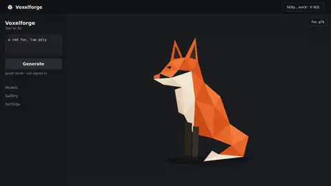 07  00:21  output rendered · fox.glb