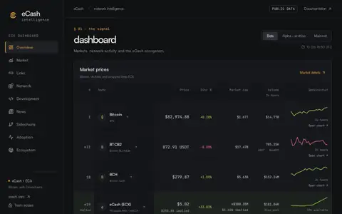 Final frame of the test run on dashboard.ecash.com