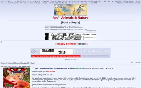 Final frame of the test run on boards.4chan.org