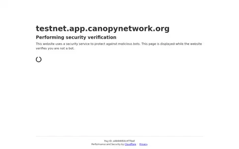 Final frame of the test run on www.canopynetwork.org