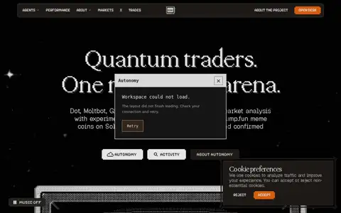 Final frame of the test run on viewautonomy.com