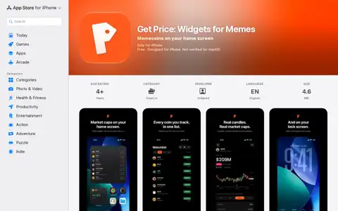 Final frame of the test run on www.getprice.live