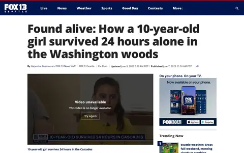 Final frame of the test run on www.fox13seattle.com