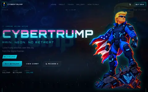 Final frame of the test run on www.cybertrump.wtf