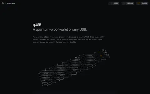 Final frame of the test run on qusb.app