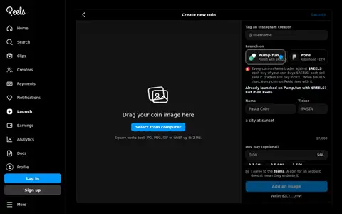 Final frame of the test run on www.usereels.app